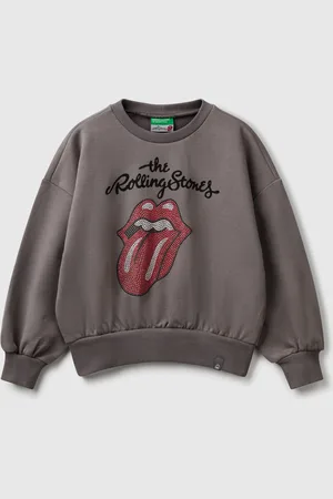 Benetton Sweat Oversize "the Rolling Stones" Avec Strass