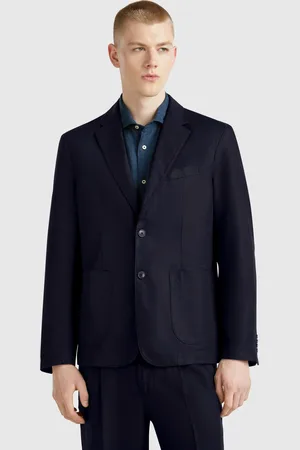 Benetton Blazer Coupe Slim En Lin Mélangé