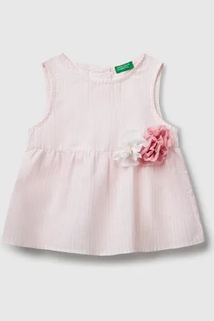 Benetton Blouse Rayée En Lin Mélangé