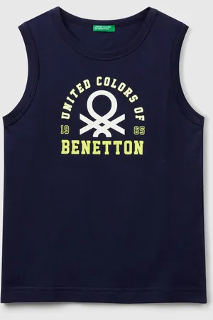 Benetton Débardeur 100% Coton Biologique Avec Logo