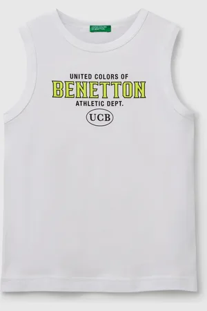 Benetton Débardeur 100% Coton Biologique Avec Logo