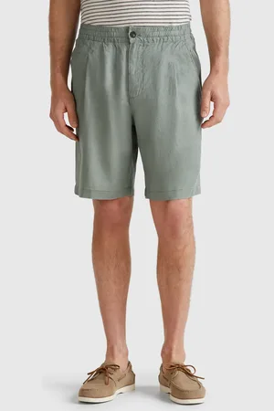 Benetton Bermuda Avec Cordon De Serrage En Pur Lin