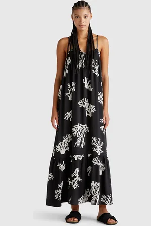 Benetton Robe De Plage Imprimé Corail