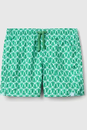 Benetton Short De Bain En Nylon À Motifs