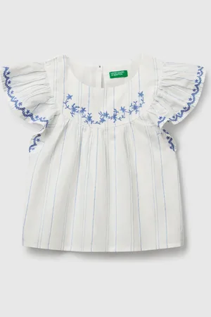 Benetton Blouse Avec Broderie Florale