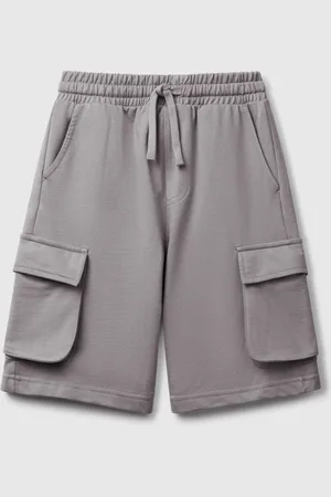 Benetton Short Cargo En Molleton Léger