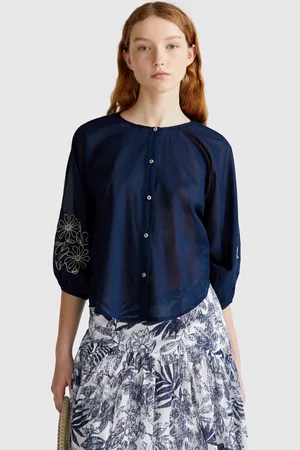Benetton Blouse Avec Broderie Florale
