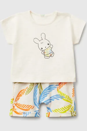 Benetton Ensemble T-shirt Et Short Léger