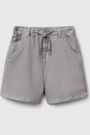 Benetton Bermuda Avec Cordon De Serrage En Lin Mélangé