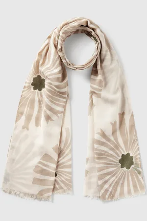 Benetton Écharpe À Motif En Lin Mélangé