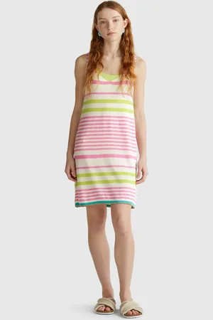 Benetton Robe En Maille Rayée
