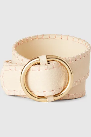 Benetton Ceinture Fine En Tissu Enduit
