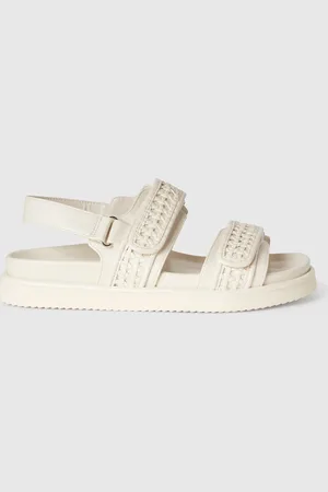 Benetton Sandales Ouvertes En Tissu Enduit