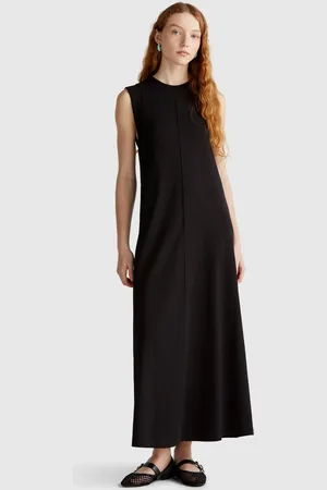 Benetton Robe Sans Manches En Pur Coton