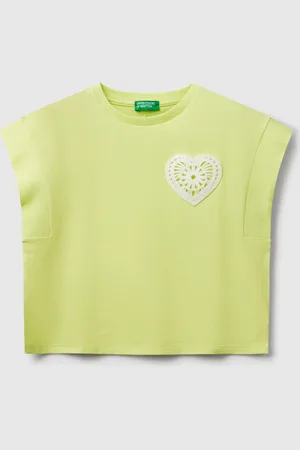 Benetton T-shirt Avec Patch Macramé