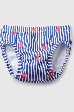 Benetton Bas De Maillot De Bain Rayé Avec Crabes