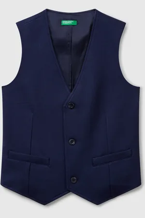 Benetton Gilet Doublé Avec Boutons
