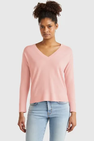 Benetton Pull Col V En Pure Laine Mérinos