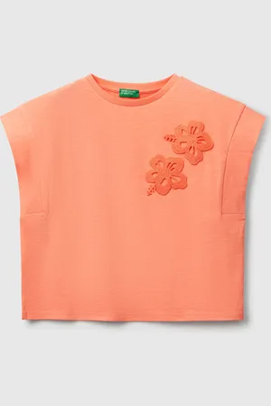 Benetton T-shirt Avec Patch Macramé