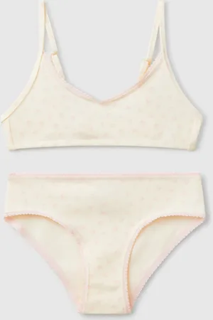 Benetton Ensemble Soutien-gorge Et Culotte Fleuris