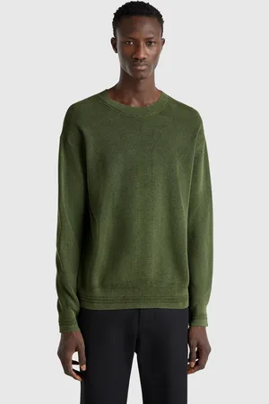 Benetton Pull Tricoté En Pur Coton
