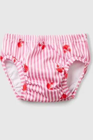 Benetton Bas De Maillot De Bain Rayé Avec Crabes