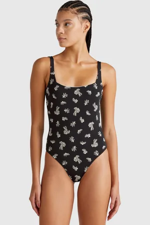 Benetton Maillot De Bain Une Pièce Imprimé Corail
