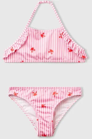 Benetton Bikini De Plage Rayé Avec Crabes