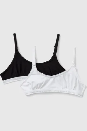 Benetton Deux Brassières En Coton Stretch