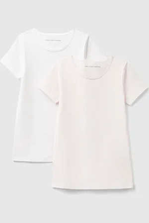 Benetton Deux Débardeurs En Coton Stretch