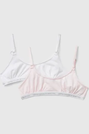 Benetton Deux Brassières En Coton Stretch