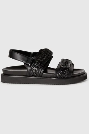 Benetton Sandales Ouvertes En Tissu Enduit