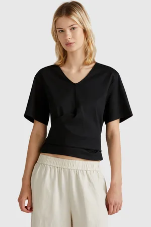 Benetton T-shirt Avec Noeud Au Dos