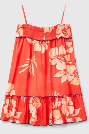 Benetton Robe Fluide À Imprimé Fleuri