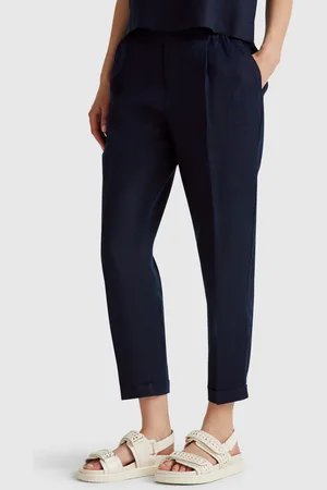Benetton Pantalon Coupe Classique En Pur Lin