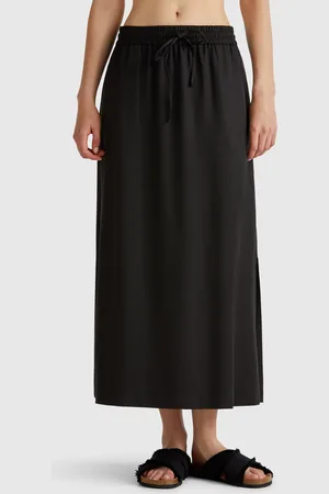 Benetton Jupe Midi Fluide