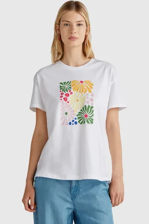 Benetton T-shirt Régulier Avec Imprimé Fleuri