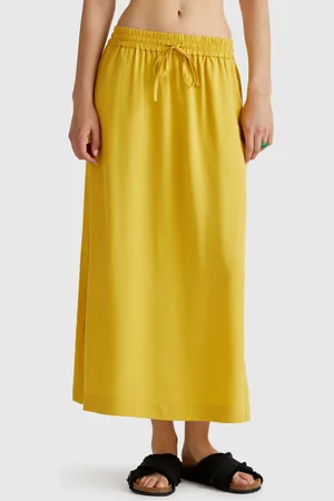 Benetton Jupe Midi Fluide