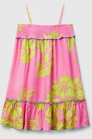 Benetton Robe Fluide À Imprimé Fleuri