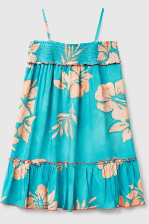 Benetton Robe Fluide À Imprimé Fleuri