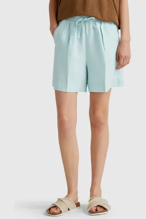Benetton Short En Pur Lin Avec Cordon De Serrage