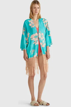 Benetton Pull Kimono À Imprimé Fleuri