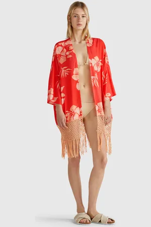 Benetton Pull Kimono À Imprimé Fleuri