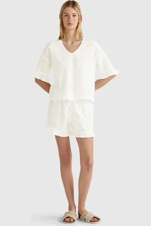 Benetton Pyjama Avec Broderie De Fleurs
