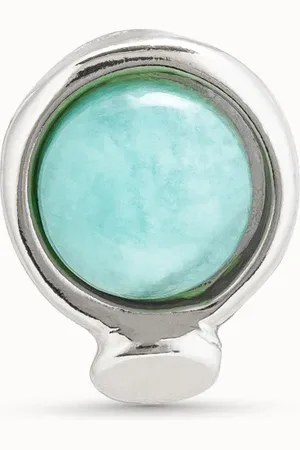 UNO de 50 Piercing plaqué argent et cristal bleu