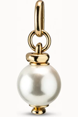 UNO de 50 Charme plaqué or 18 carats avec perle blanche