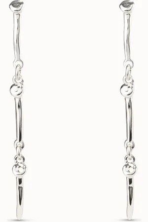 UNO de 50 Boucles d’oreilles plaquées argent avec le clou iconique de