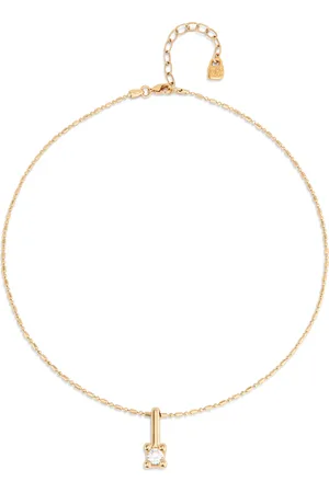 UNO de 50 Collier plaqué or 18 carats et zircon central blanc
