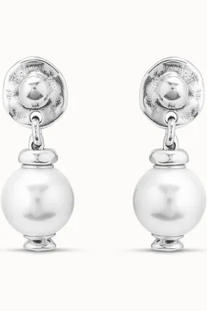 UNO de 50 Boucles d’oreilles plaquées argent avec un petit maillon circulaire