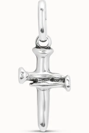 UNO de 50 Charme plaqué argent en forme de croix moyenne
